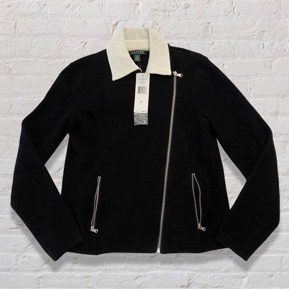 Lauren Ralph Lauren Jackets & Blazers - Lauren by Ralph Lauren Knit Moto Jacket
